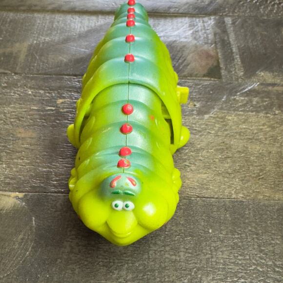 A Bug’s Life 1998 Vintage McDonalds Toy Heimlich Green Caterpillar Cake Topper - Picture 2 of 6